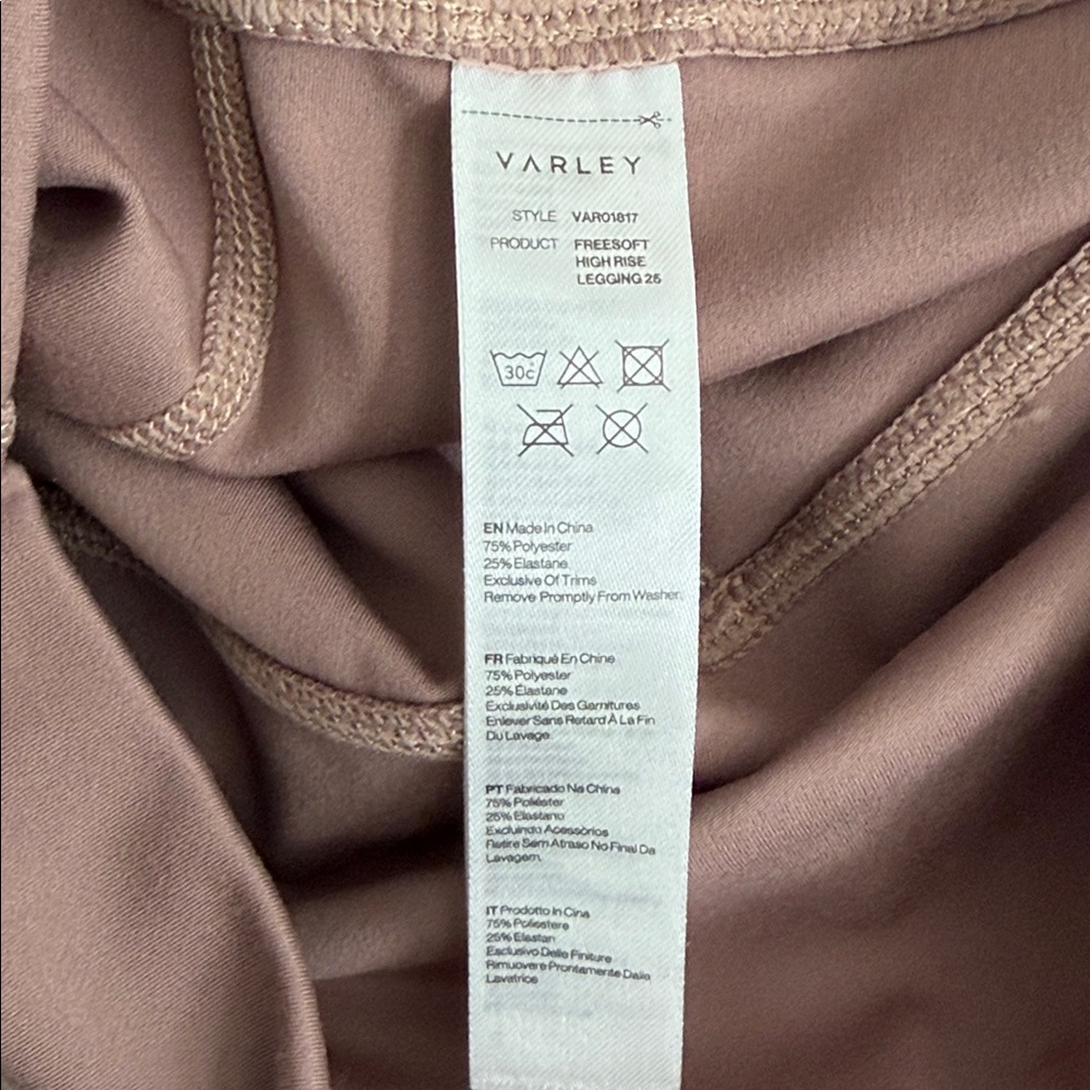 Varley FreeSoft High Rise Leggings 25” Taupe L NWT - Picture 12 of 12